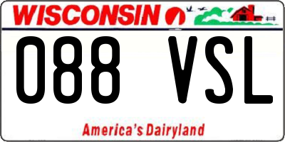 WI license plate 088VSL