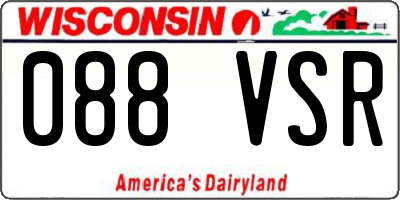 WI license plate 088VSR