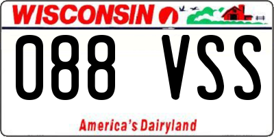 WI license plate 088VSS
