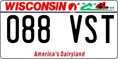 WI license plate 088VST