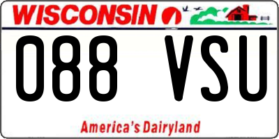 WI license plate 088VSU