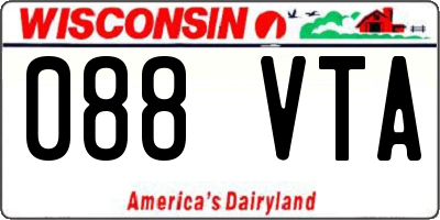 WI license plate 088VTA