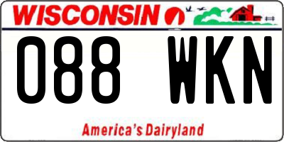 WI license plate 088WKN