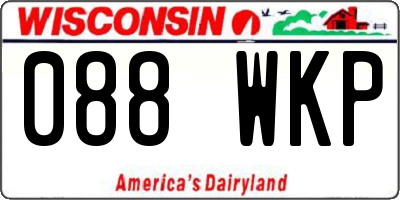 WI license plate 088WKP