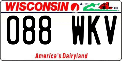 WI license plate 088WKV