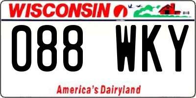 WI license plate 088WKY