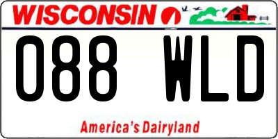 WI license plate 088WLD