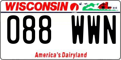 WI license plate 088WWN
