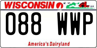 WI license plate 088WWP