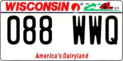WI license plate 088WWQ