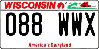 WI license plate 088WWX