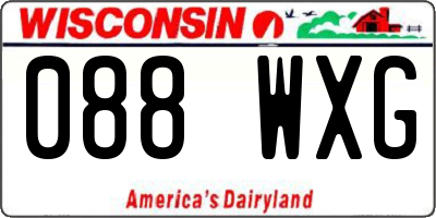 WI license plate 088WXG