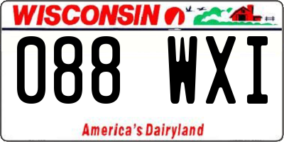 WI license plate 088WXI