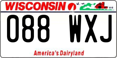 WI license plate 088WXJ