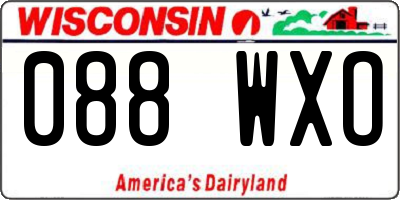 WI license plate 088WXO