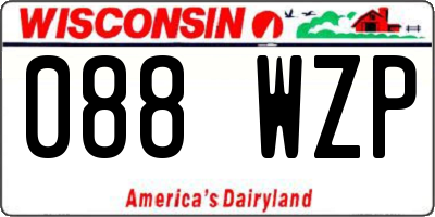 WI license plate 088WZP