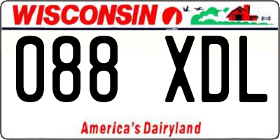 WI license plate 088XDL