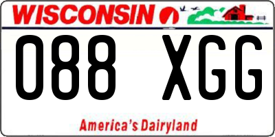 WI license plate 088XGG