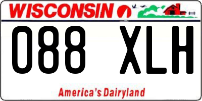 WI license plate 088XLH