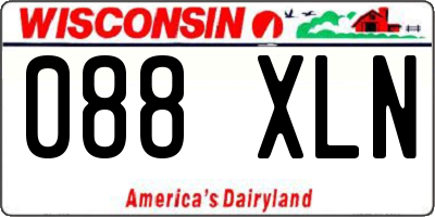 WI license plate 088XLN