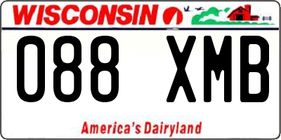 WI license plate 088XMB