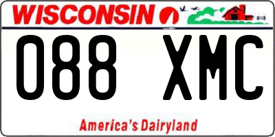 WI license plate 088XMC
