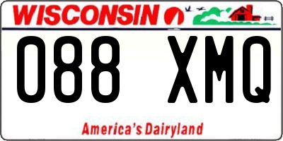 WI license plate 088XMQ