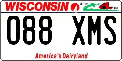WI license plate 088XMS