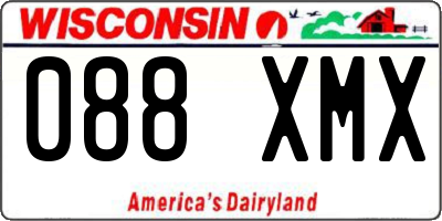 WI license plate 088XMX