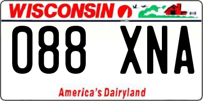 WI license plate 088XNA