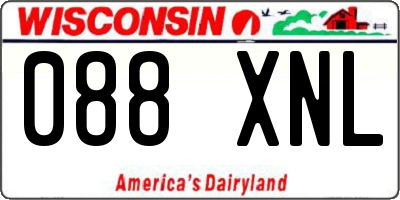 WI license plate 088XNL