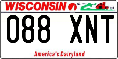 WI license plate 088XNT