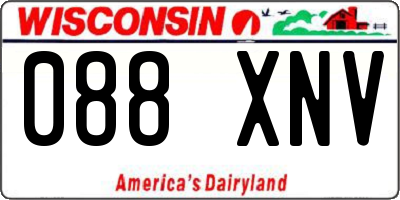 WI license plate 088XNV