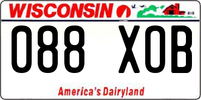 WI license plate 088XOB