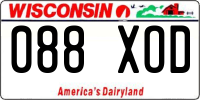 WI license plate 088XOD