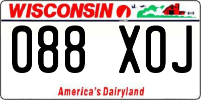 WI license plate 088XOJ