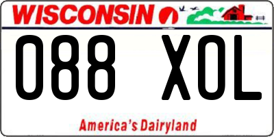 WI license plate 088XOL