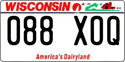 WI license plate 088XOQ