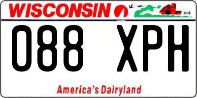 WI license plate 088XPH