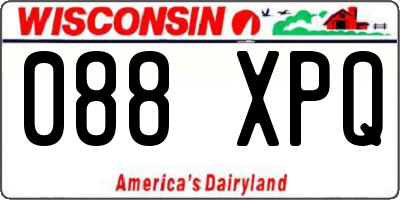 WI license plate 088XPQ