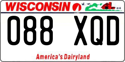 WI license plate 088XQD