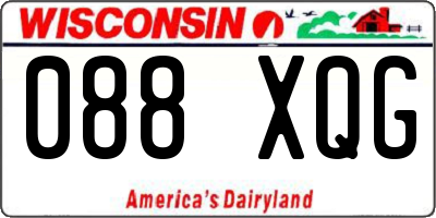 WI license plate 088XQG
