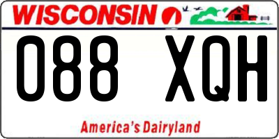 WI license plate 088XQH