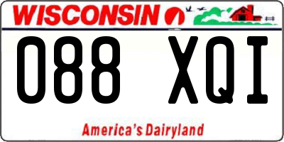 WI license plate 088XQI