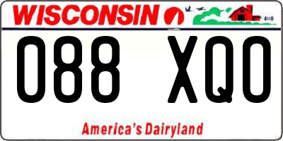 WI license plate 088XQO