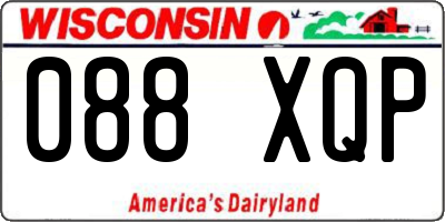 WI license plate 088XQP