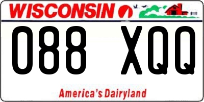 WI license plate 088XQQ