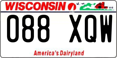 WI license plate 088XQW