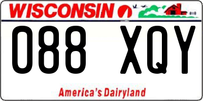WI license plate 088XQY