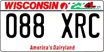 WI license plate 088XRC